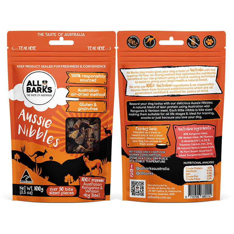 best kangaroo dog treats - Aussie Nibbles - All Barks Australia