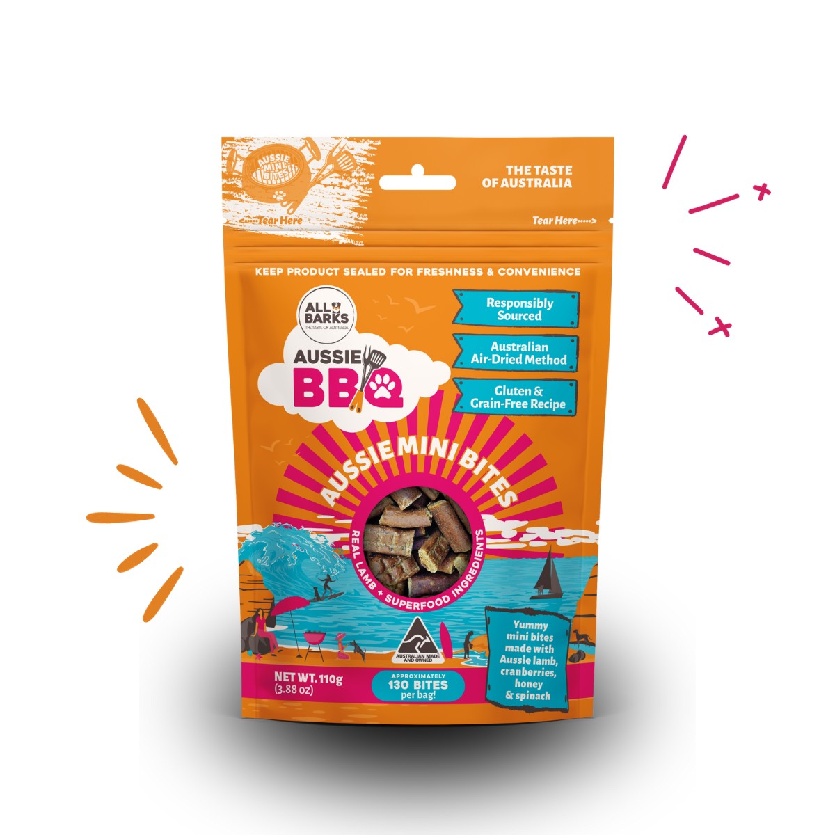 Aussie Mini Bites - Aussie BBQ Range - 3 Pack Bundle - All Barks