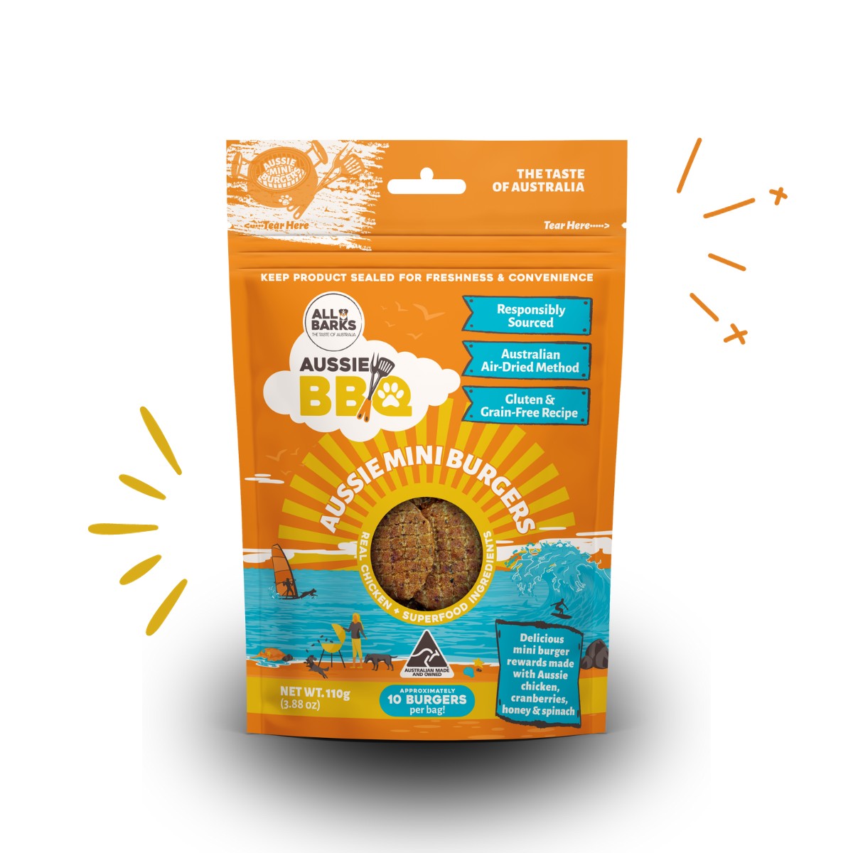 Aussie Mini Burgers - Aussie BBQ Range - 3 Pack Bundle - All Barks